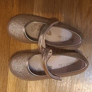 Olive and Edie gold sparkle girls shoe